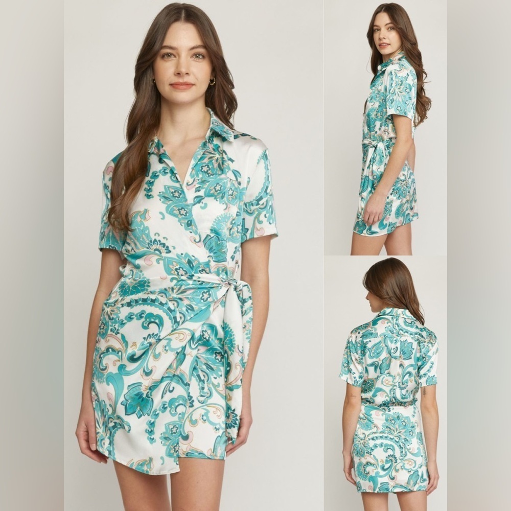 3-Pack Paisley Wrap Dress
